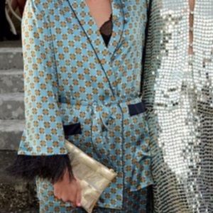 COPY - NWT Zara Flowing Blazer With Feather Appliqué